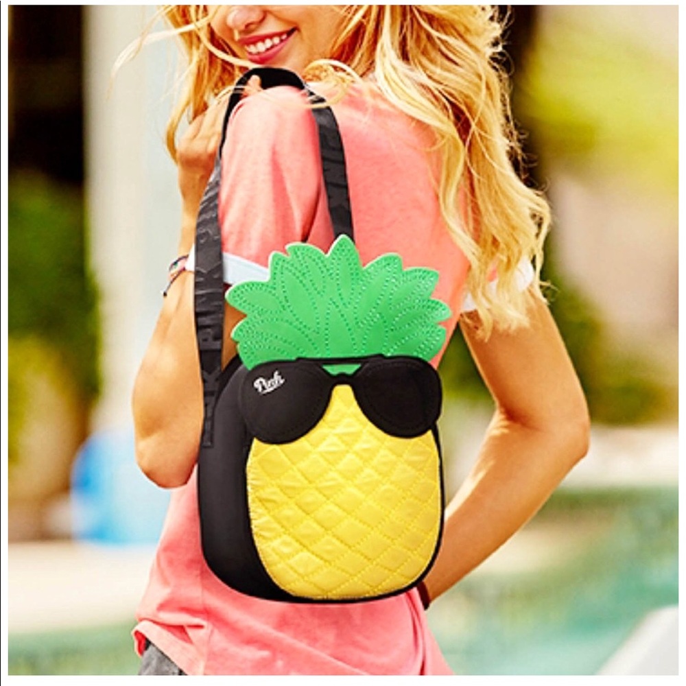 PINK Pineapple mini cooler/ lunch bag